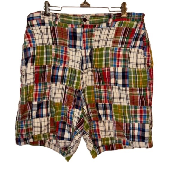 GAP Men's Vintage Patchwork Madras Plaid Shorts - Picture 1 of 5